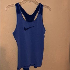 Blue Nike Pro Tank Top